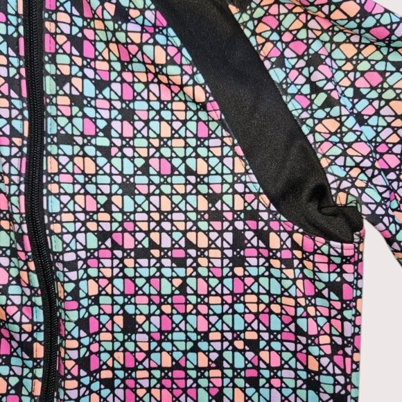 CHAMPION Colorful Print Zip Front Activewear Jacket Girls Size 10-12 - Picture 4 of 4